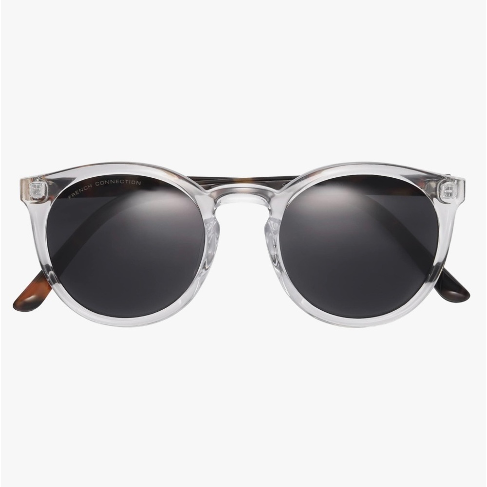French Connection Women's Round Freya Sunglasses - Clear / Tortoise